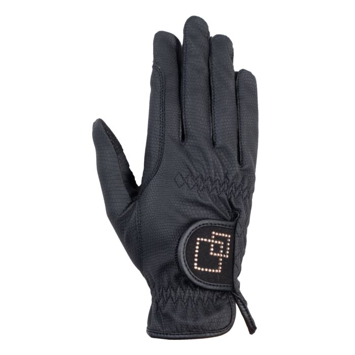 Guantes de montar Negro/Ororosa
